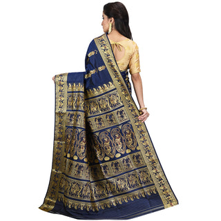 Night Blue Baluchari Saree