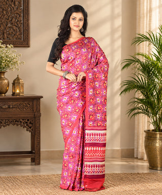 Resham Shilpi Exclusive Block Printed Mulberry Silk Saree – Luxury Handcrafted Tradition