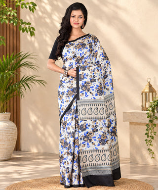 Resham Shilpi Exclusive Screen Printed Mulberry Silk Saree
