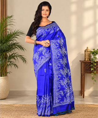 Resham Shilpi Exclusive Block Printed Mulberry Silk Saree – Luxury Handcrafted Tradition