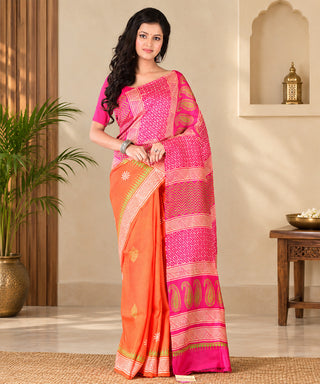 Resham Shilpi Exclusive Block Printed Mulberry Silk Saree – Luxury Handcrafted Tradition