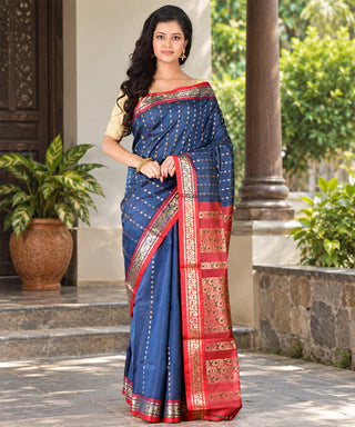 Resham Shilpi Exclusive Handwoven Garad Silk Saree – Traditional Elegance in Pure Silk