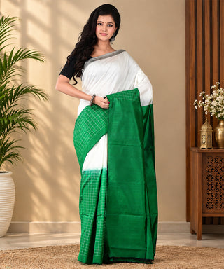 Resham Shilpi Katan Silk Saree with Elegant Check Design – Classic & Luxurious