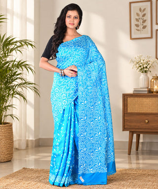 Resham Shilpi Exclusive Block Printed Mulberry Silk Saree – Luxury Handcrafted Tradition