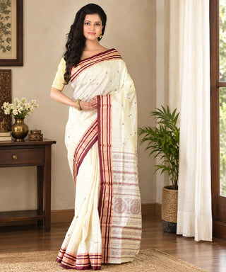 Resham Shilpi Exclusive Handwoven Garad Silk Saree – Traditional Elegance in Pure Silk