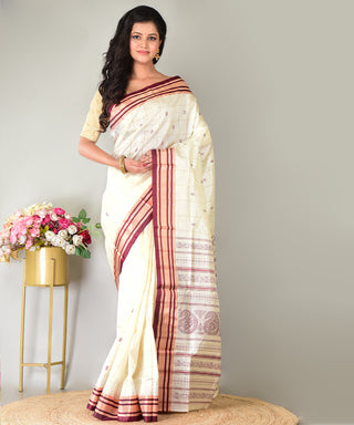 Resham Shilpi Exclusive Handwoven Garad Silk Saree – Traditional Elegance in Pure Silk