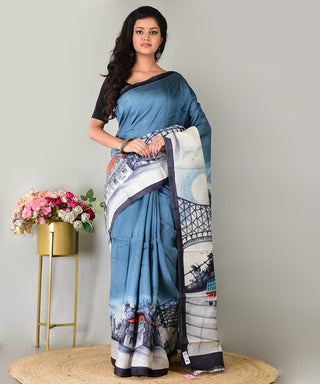 Resham Shilpi Exclusive Hand Painted Mulberry Silk Saree – Artistic Elegance in Every Thread