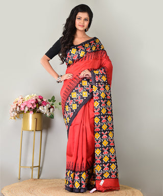 Resham Shilpi Exclusive Block Printed Mulberry Silk Saree – Luxury Handcrafted Tradition