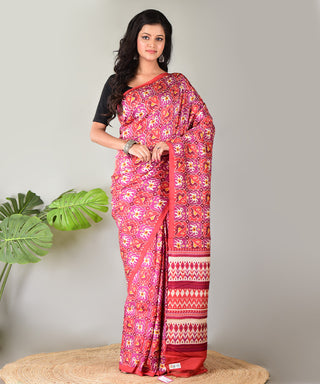 Resham Shilpi Exclusive Block Printed Mulberry Silk Saree – Luxury Handcrafted Tradition