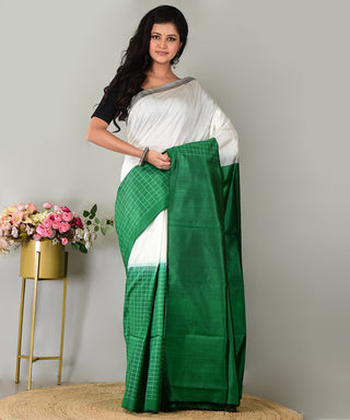 Resham Shilpi Katan Silk Saree with Elegant Check Design – Classic & Luxurious