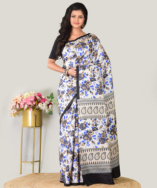Resham Shilpi Exclusive Screen Printed Mulberry Silk Saree