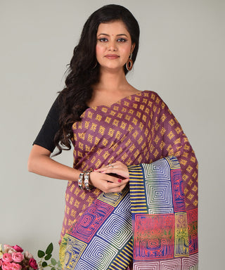 Resham Shilpi Exclusive Block Printed Mulberry Silk Saree – Luxury Handcrafted Tradition