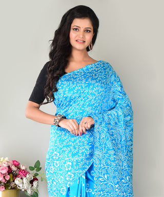 Resham Shilpi Exclusive Block Printed Mulberry Silk Saree – Luxury Handcrafted Tradition