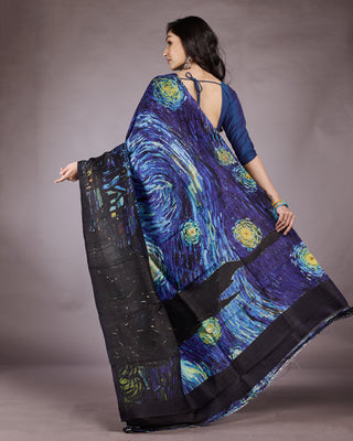 Resham Shilpi Exclusive Block Printed Mulberry Silk Saree – Luxury Handcrafted Tradition