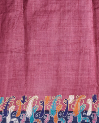 Resham Shilpi Exclusive Tussar Stitch Saree – Intricate Craftsmanship and Timeless Elegance