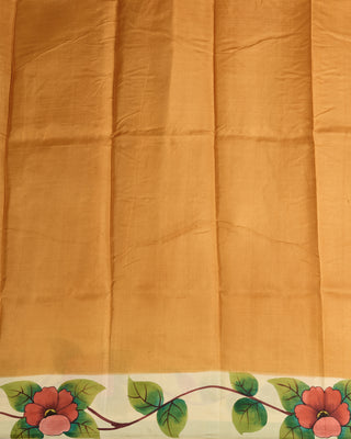 Resham Shilpi Exclusive Hand Painted Mulberry Silk Saree – Artistic Elegance in Every Thread