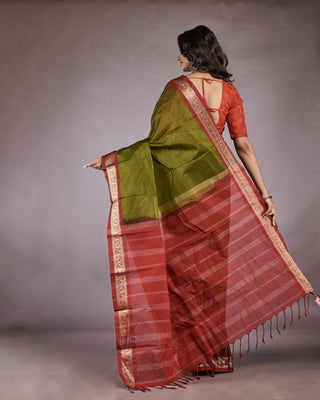 Resham Shilpi Exclusive Handwoven Cotton Saree – Traditional Elegance in Every Thread
