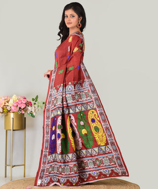 Resham Shilpi Exclusive Block Printed Mulberry Silk Saree – Luxury Handcrafted Tradition