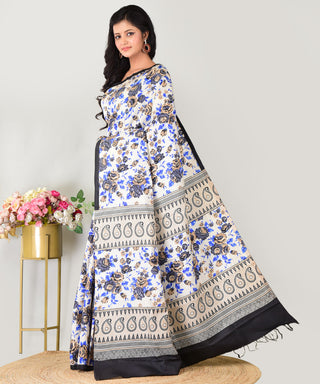 Resham Shilpi Exclusive Screen Printed Mulberry Silk Saree