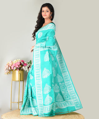 Resham Shilpi Exclusive Block Printed Mulberry Silk Saree – Luxury Handcrafted Tradition