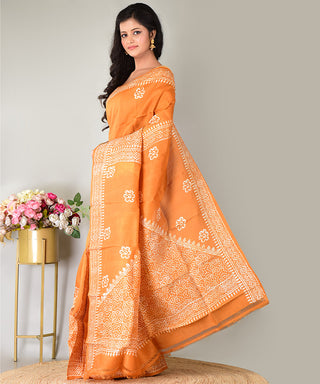 Resham Shilpi Exclusive Block Printed Mulberry Silk Saree – Luxury Handcrafted Tradition