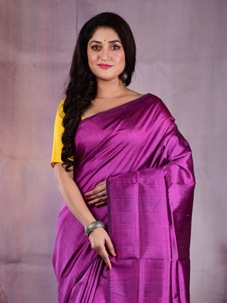 Resham Shilpi Exclusive Silk One Color Saree – Timeless Elegance