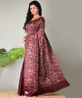 Resham Shilpi Exclusive Block Printed Mulberry Silk Saree – Luxury Handcrafted Tradition