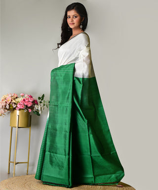 Resham Shilpi Katan Silk Saree with Elegant Check Design – Classic & Luxurious