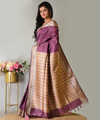 Resham Shilpi Exclusive Katan Silk Saree | Elegant Traditional Handloom Saree