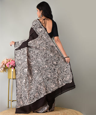 Resham Shilpi Silk Hand Batik Saree – Elegant Traditional Artistry with Handcrafted Design