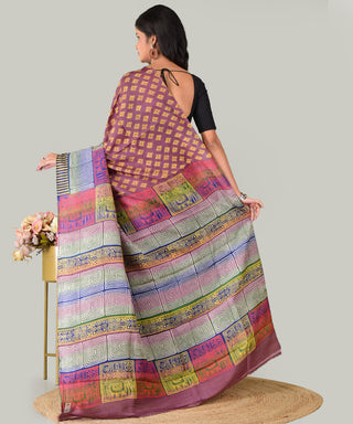 Resham Shilpi Exclusive Block Printed Mulberry Silk Saree – Luxury Handcrafted Tradition