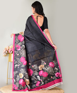 Resham Shilpi Exclusive Block Printed Mulberry Silk Saree – Luxury Handcrafted Tradition