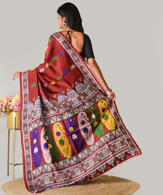 Resham Shilpi Exclusive Block Printed Mulberry Silk Saree – Luxury Handcrafted Tradition