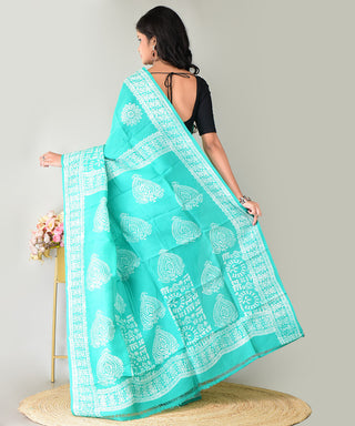 Resham Shilpi Exclusive Block Printed Mulberry Silk Saree – Luxury Handcrafted Tradition