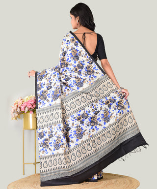 Resham Shilpi Exclusive Screen Printed Mulberry Silk Saree