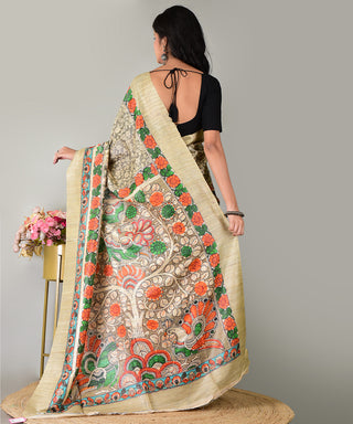 Resham Shilpi Exclusive Handwoven Tussar Gicha Silk Saree – Elegant Traditional Drape