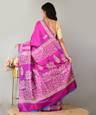 Resham Shilpi Exclusive Block Printed Mulberry Silk Saree – Luxury Handcrafted Tradition