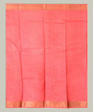 Resham Shilpi Exclusive Block Printed Tussar Saree with Zari Border