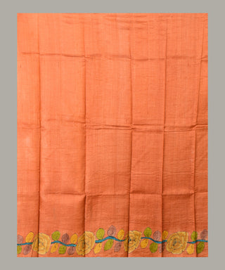 Resham Shilpi Exclusive Hand-Painted Tussar Silk Saree with Traditional Kalamkari Design