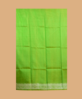 Resham Shilpi Olive Silk Block Printed Saree