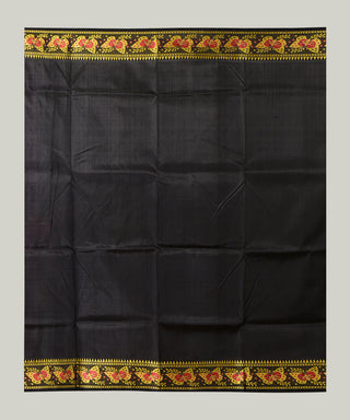 Resham Shilpi Exclusive Handwoven Baluchari Silk Saree – Traditional Bengal Weave with Intricate Mythological Motifs