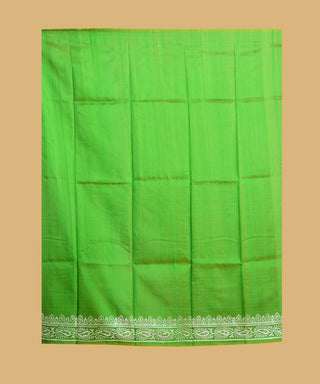 Resham Shilpi Light Green Silk Block Printed Saree