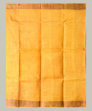 Resham Shilpi Exclusive Block Printed Tussar Saree with Zari Border