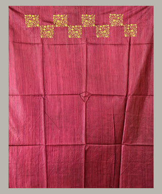 Resham Shilpi Exclusive Tussar Stitch Saree – Intricate Craftsmanship and Timeless Elegance