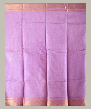 Resham Shilpi Exclusive Block Printed Tussar Saree with Zari Border