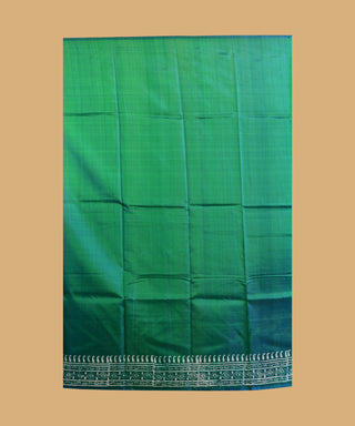 Resham Shilpi Elegant Jade Green Silk Block Printed Saree